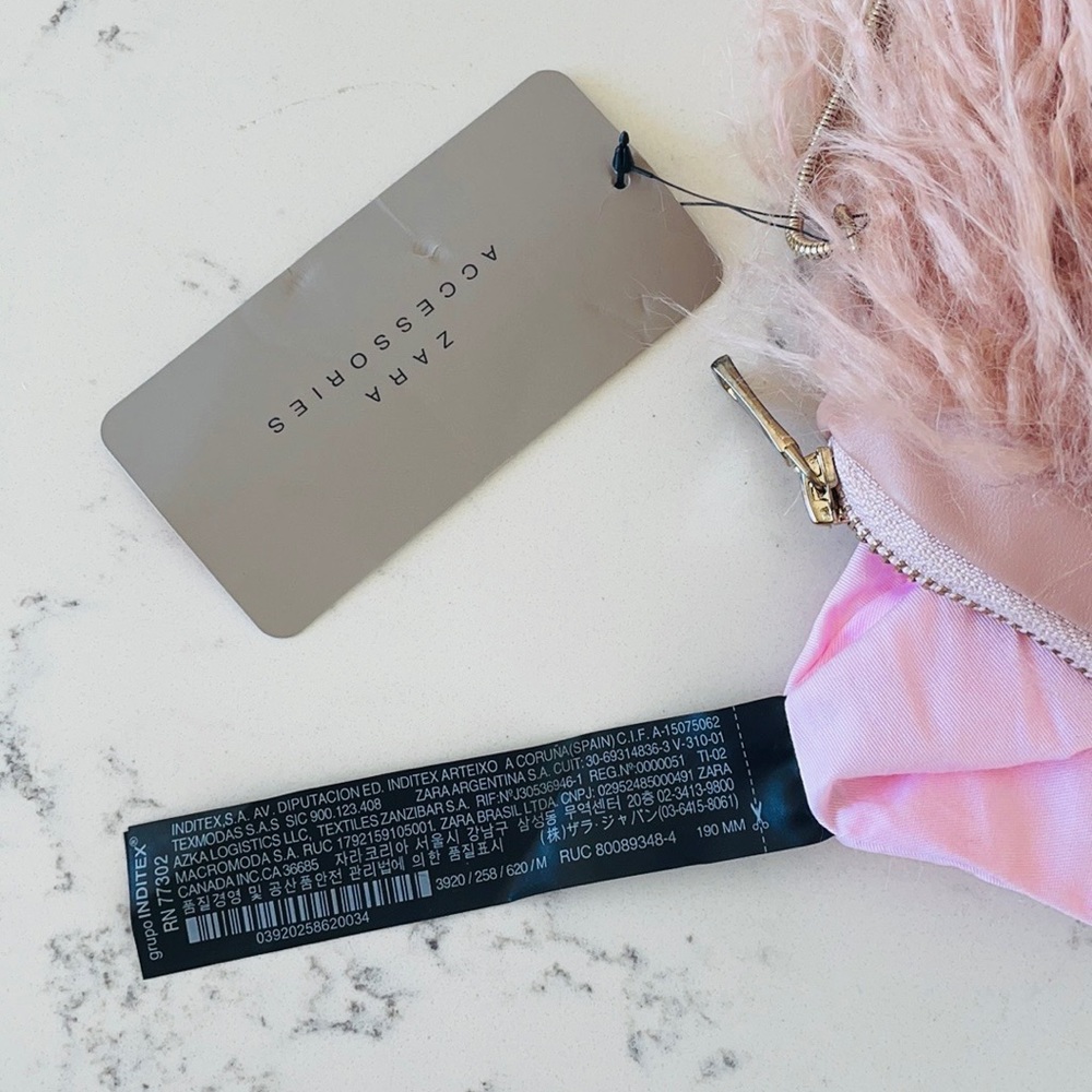 Zara light pink fuzzy purse - Picture 11 of 13